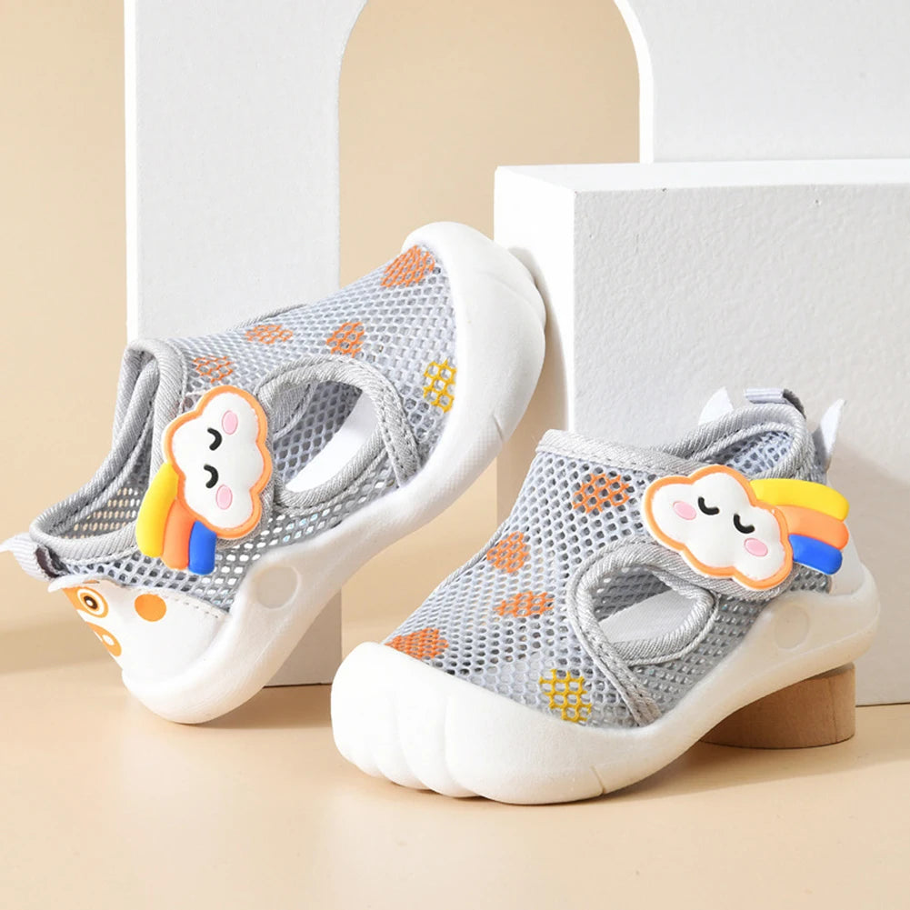 Summer Mesh Breathable Non slip Walking Shoes for Boys and Girls Candy Color Sandals Lightweight Walking