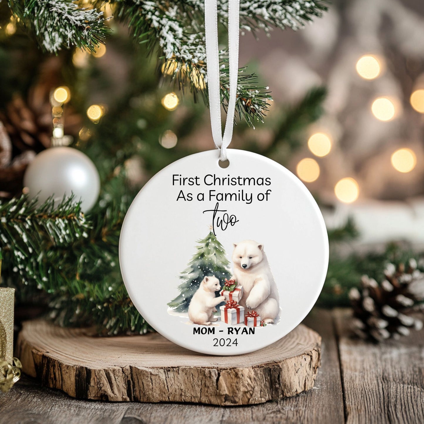 Personalized 1st Christmas Family Ornament