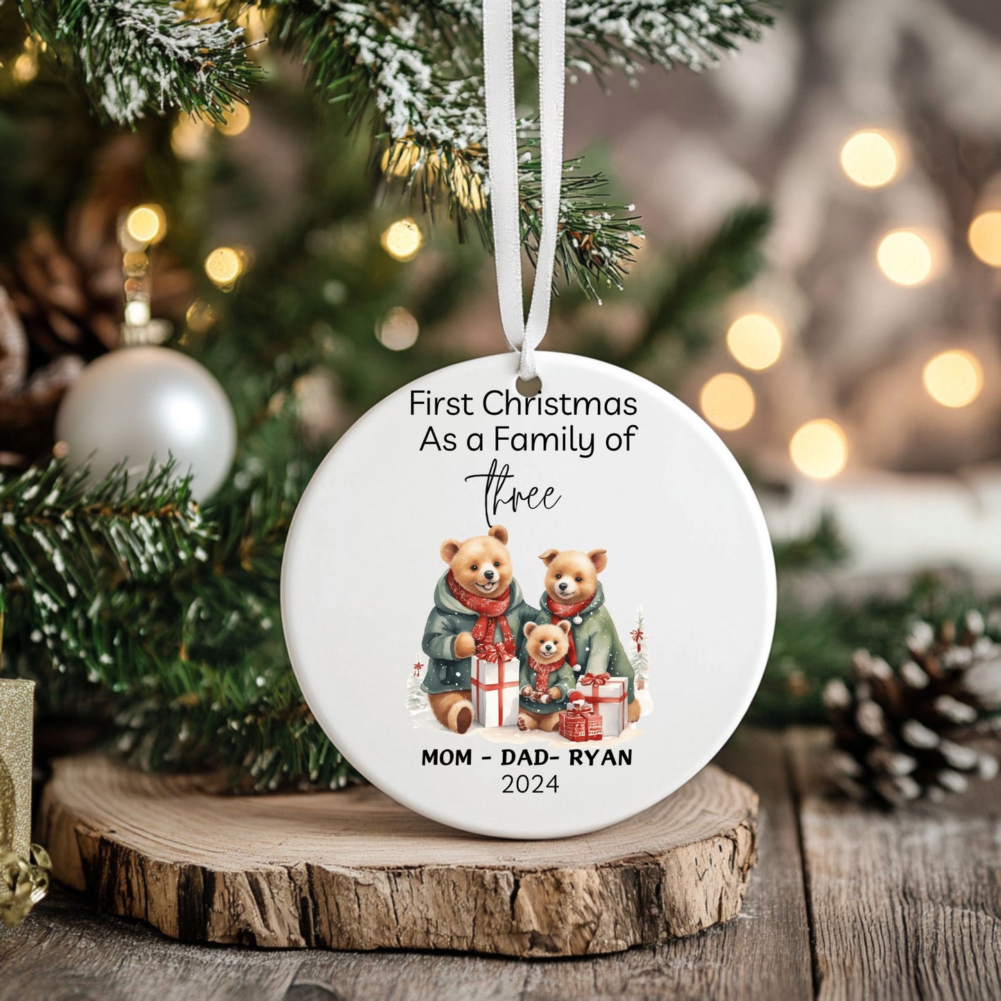 Personalized 1st Christmas Family Ornament