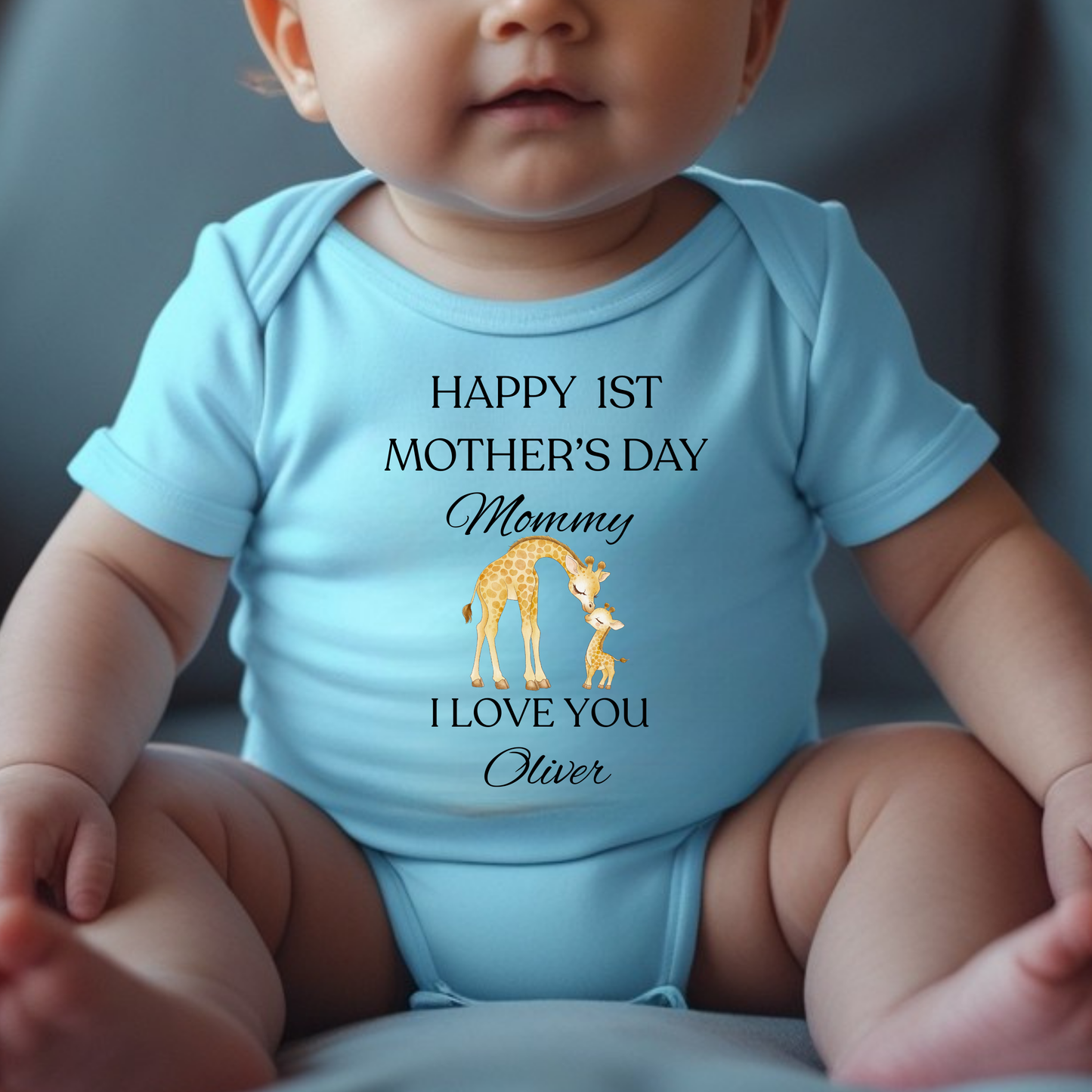Personalized Happy 1st Mother’s Day Baby Onesie