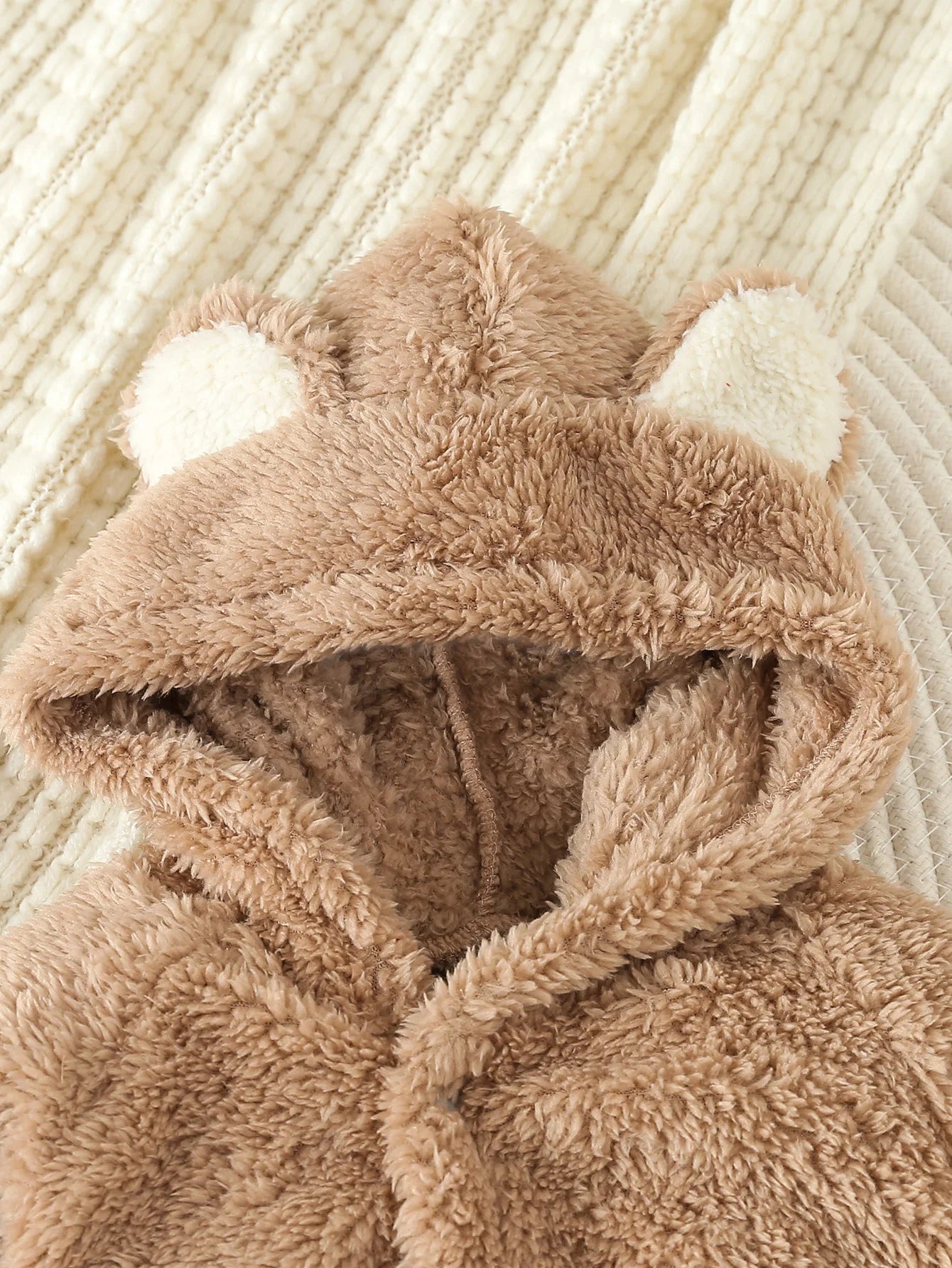 Autumn Winter Newborn Baby Rompers | Warm Fleece Hooded Jumpsuits 0–12M