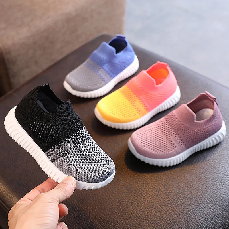Breathable Kids Knit Sneakers | Lightweight Slip-On Walking Shoes for Toddlers