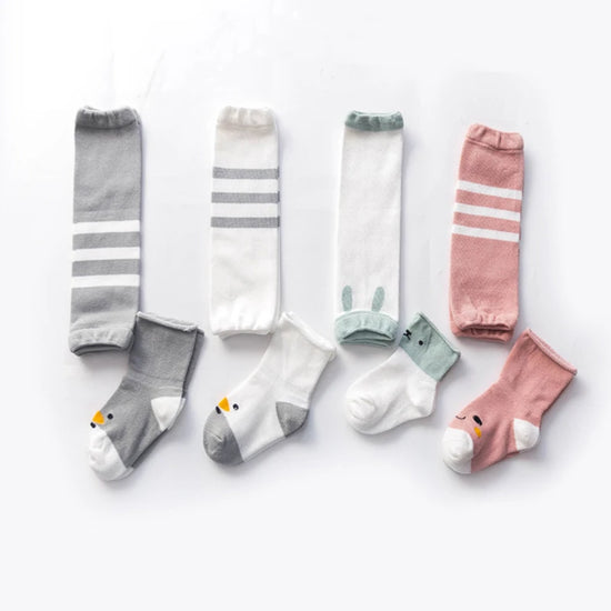 Baby Leg Warmers & Knee Pad Socks Set – Cotton Crawling Protector for Newborns & Toddlers