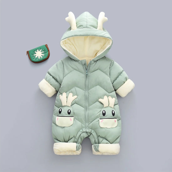 New born Warm Baby coat Winter Hooded mantle Rompers Thick Outfit Jumpsuit Overalls Snowsuit Children Boys Clothing kids clothes