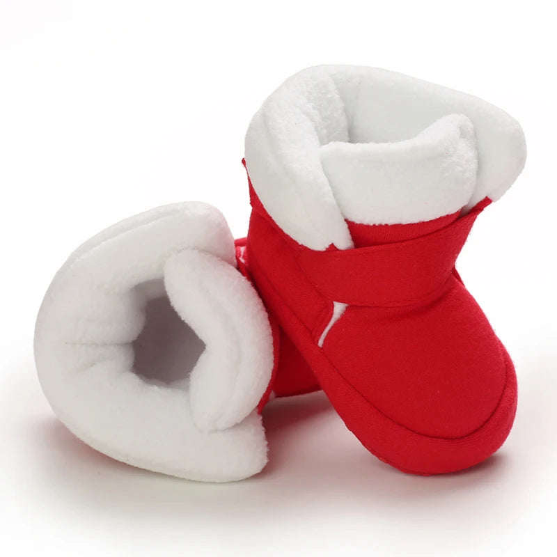 Infant Newborn Booties Santa Foot Socks Baby Christmas Boots Lovely Snowflake Santa Design Winter Warm Slippers Anti-Slip Shoes