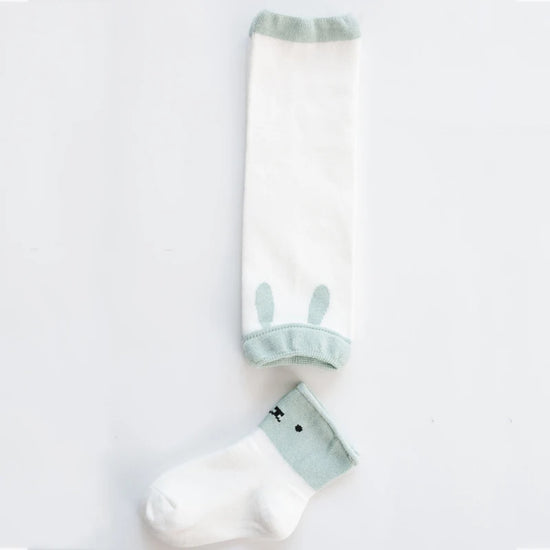 Baby Leg Warmers & Knee Pad Socks Set – Cotton Crawling Protector for Newborns & Toddlers