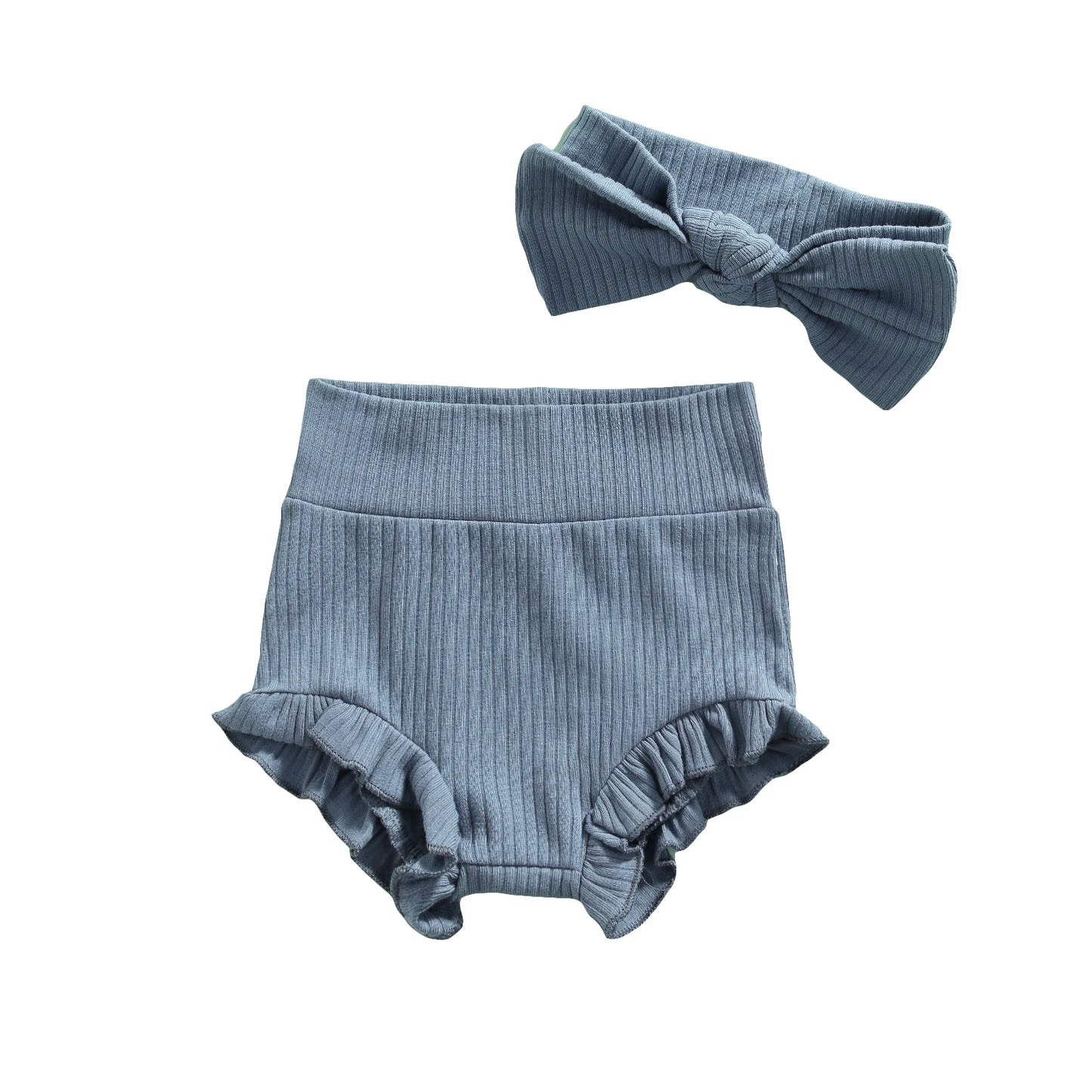 Baby Girl Ruffle Bloomers & Bow Set – Cotton Lace Diaper Cover Shorts for Newborns & Toddlers