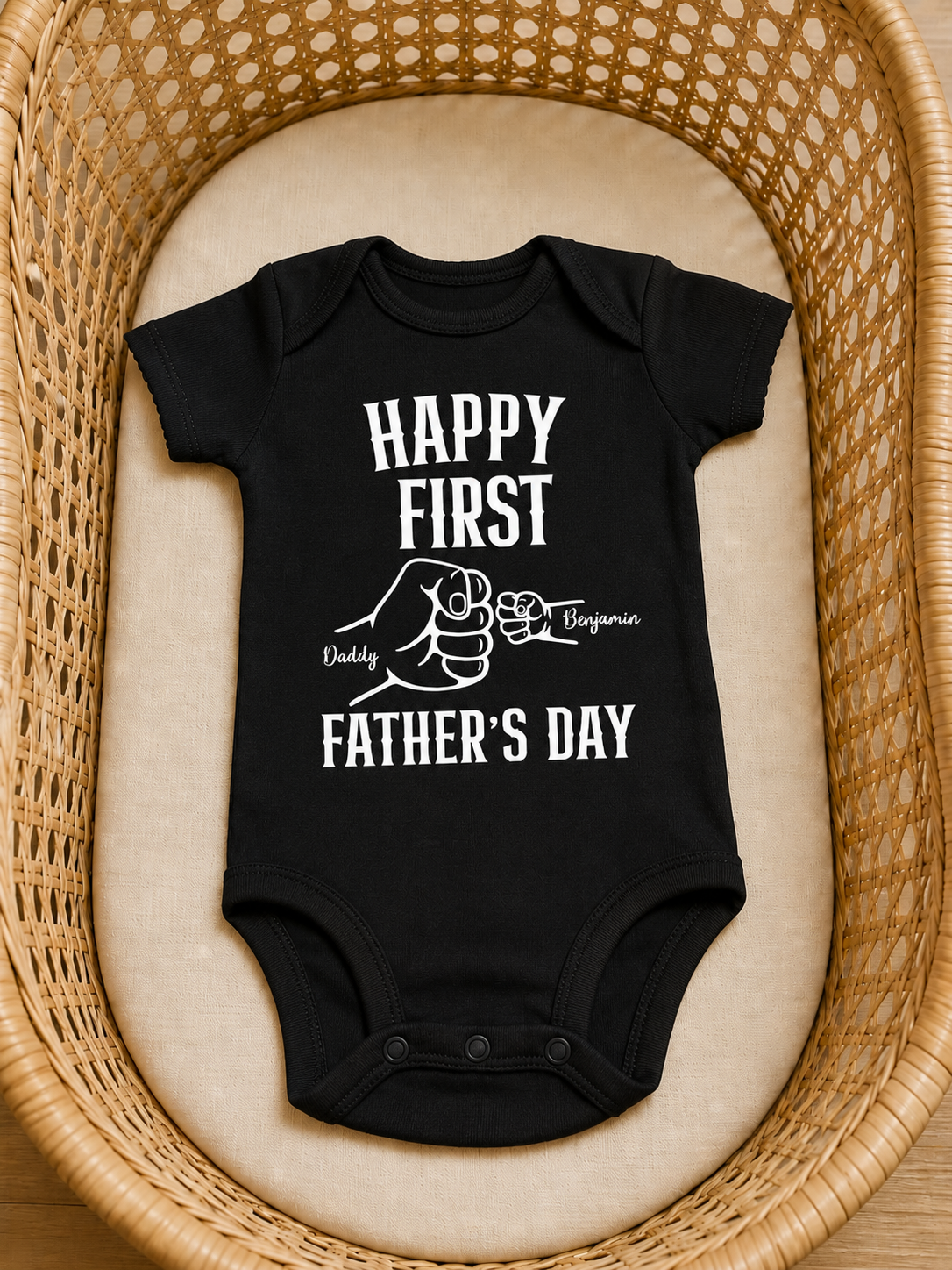 Body bébé "Joyeuse première fête des mères" personnalisé