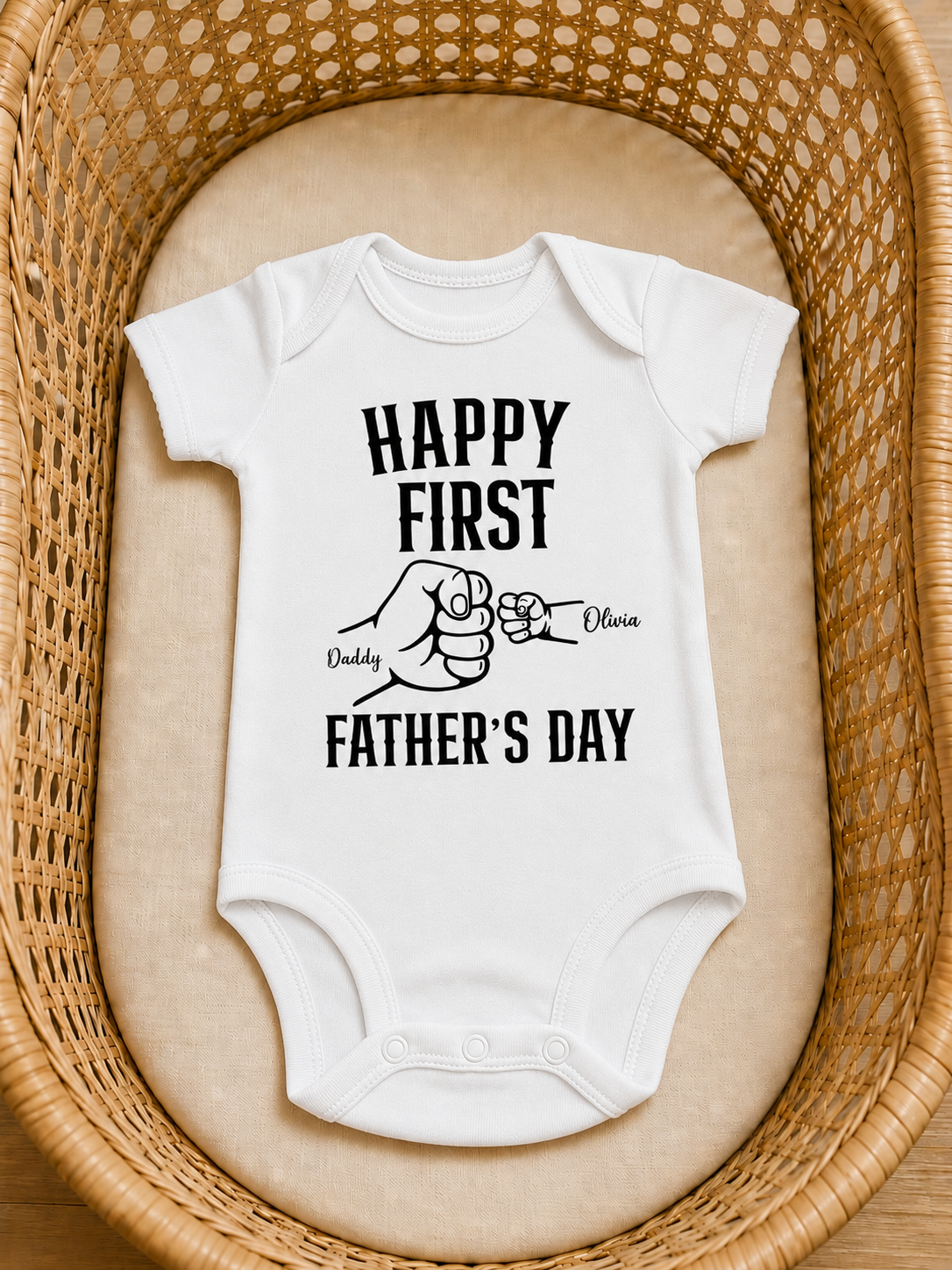 Body bébé "Joyeuse première fête des mères" personnalisé