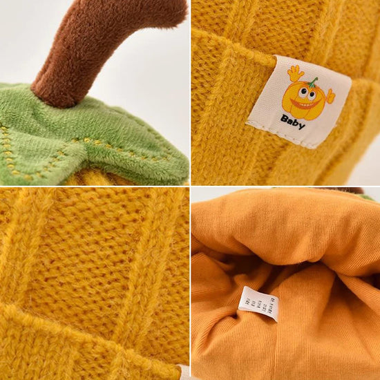 Baby Pumpkin Knit Hat  Cute Fall & Halloween Beanie for Newborns & Toddlers