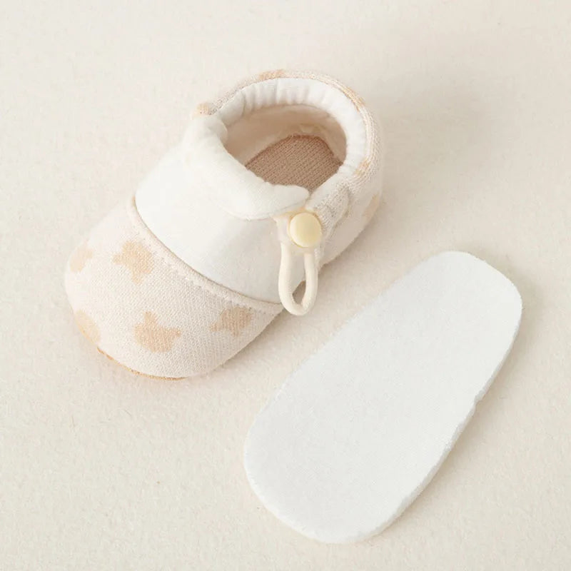 Baby Soft Sole Shoes | Foldable Non-Slip First Walker Booties | Infant Indoor Shoes (0–18 Months)