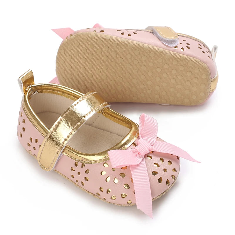 Baby Girl Pink Shoes | Soft Sole First Walker Toddler Shoes