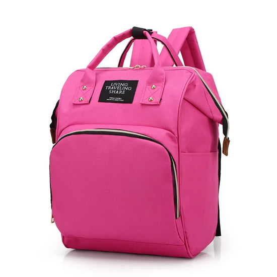 Large Capacity Canvas Mummy Bag – Baby Bottle Insulated Diaper Backpack for Travel