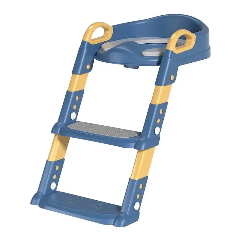 Toddler Potty Training Seat with Step Stool Ladder, Adjustable Toilet Seat with Handles & Non-Slip Steps