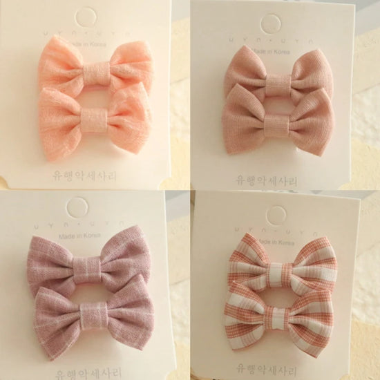 Baby Girl Hair Bows Set – Soft Fabric Clips for Newborns & Toddlers | Neutral & Floral Infant Hair Accessories (Copy)