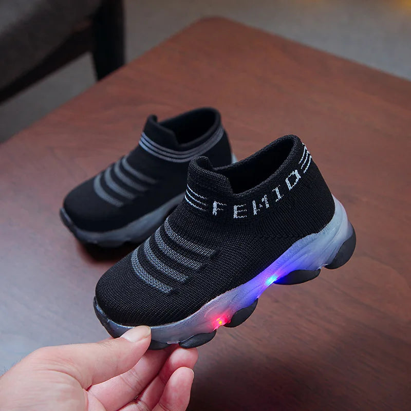 Kids Casual LED Light Sneaker, Sports Shoes Luminous Socks Shoes Cozy Young Children Girl Boys Shoes