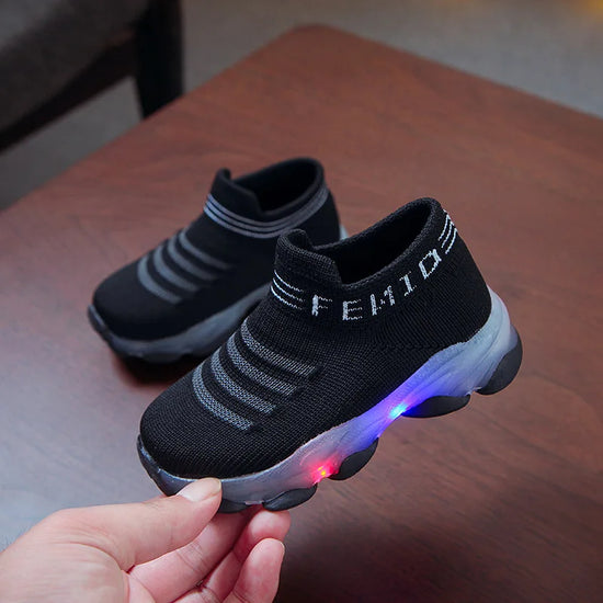 Kids Casual LED Light Sneaker, Sports Shoes Luminous Socks Shoes Cozy Young Children Girl Boys Shoes