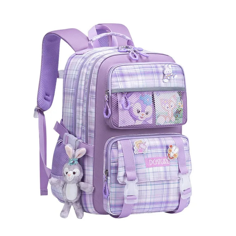 Large-capacity Cute Multi-Pocket Nylon Backpack