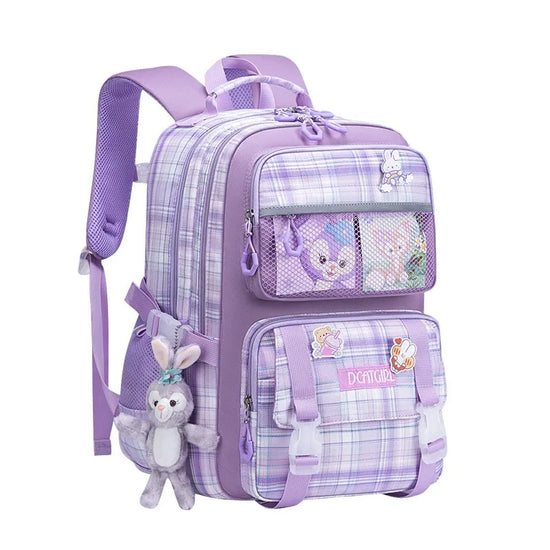 Large-capacity Cute Multi-Pocket Nylon Backpack