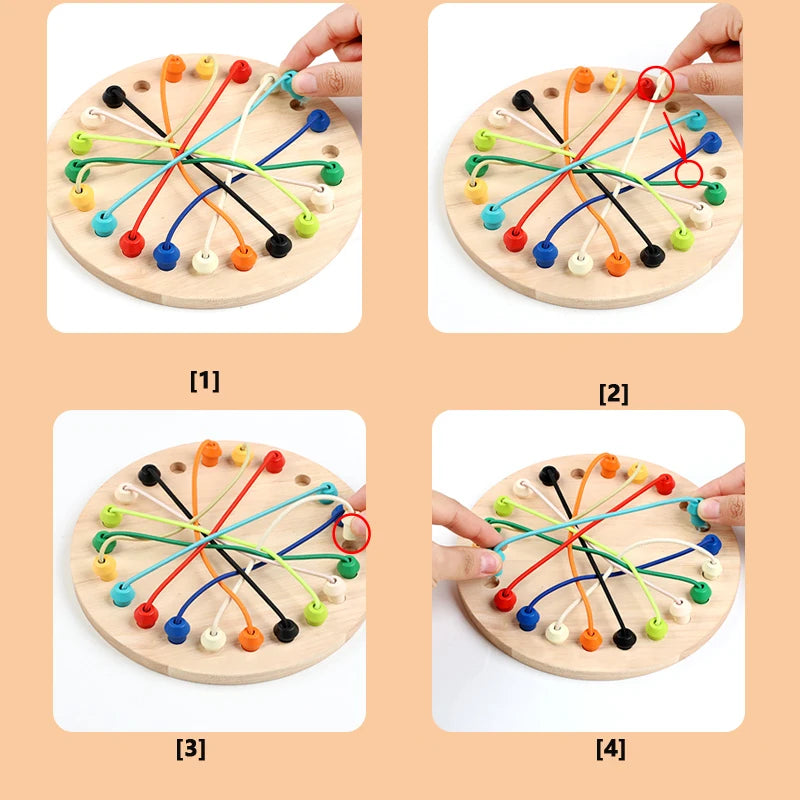 Kids Rope Knots Sensory Board Game | Logic & Strategy Puzzle Toy