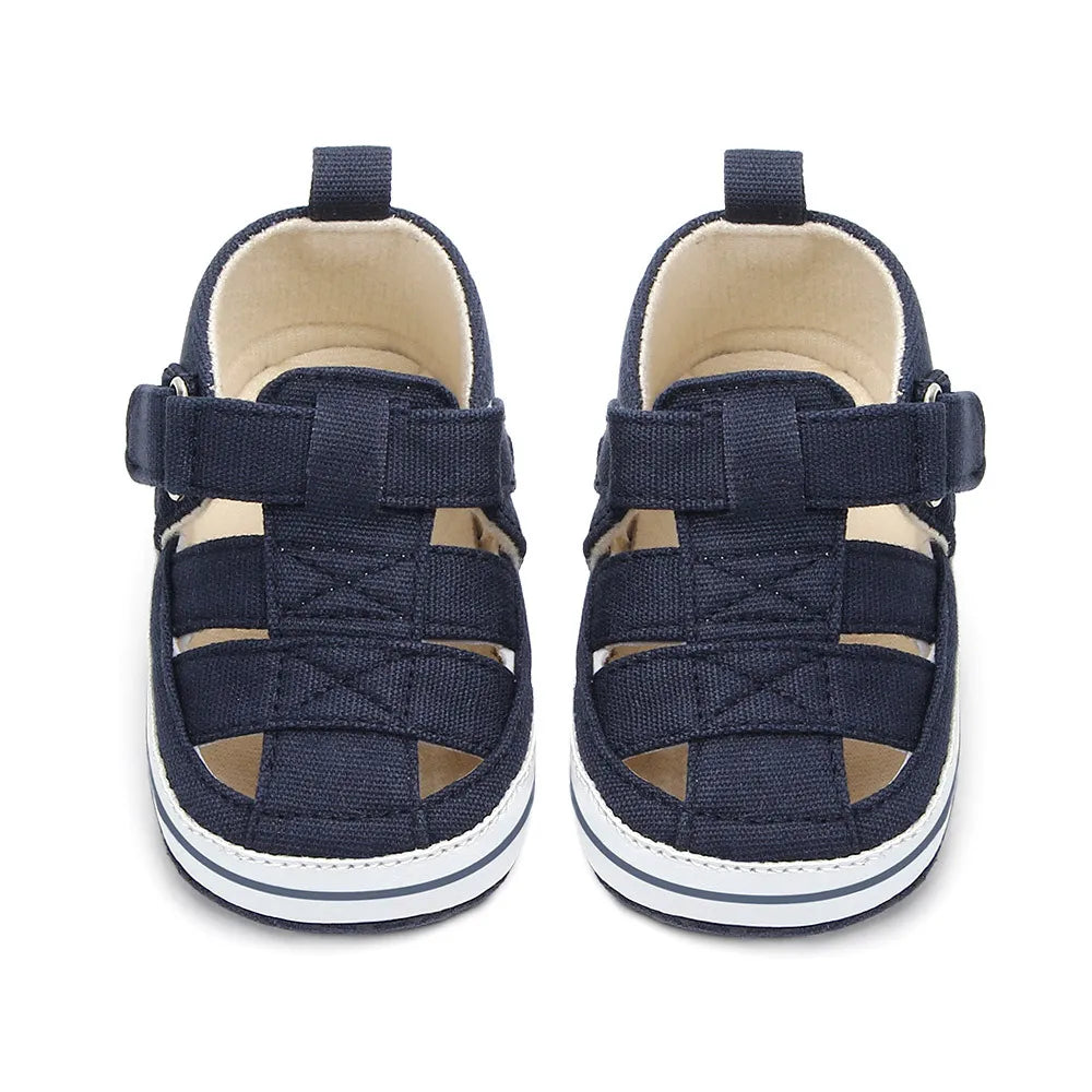 Sandales Bébé Semelle Souple Chaussures pour Tout-petits | Sandales d'été Respirantes en Toile pour Bébés Premiers Pas