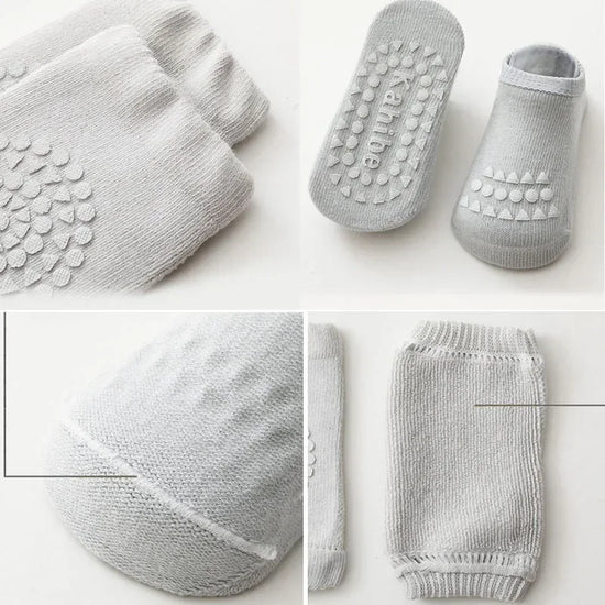 Baby Leg Warmers & Knee Pad Socks Set – Cotton Crawling Protector for Newborns & Toddlers (0–3Y)