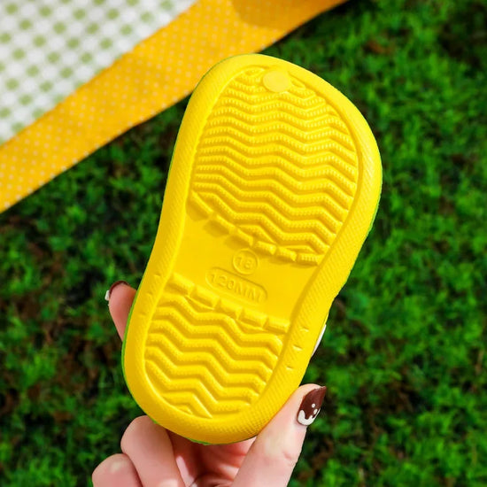 Summer Kids Sandals Hole Children's Shoes Slippers Soft Anti-Skid Cartoon DIY Design Hole Baby Shoes Sandy Beach For Boys Girls