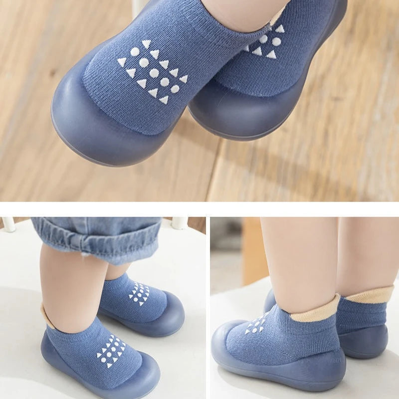 Non-Slip Baby Sock Shoes with Soft Rubber Sole | First Walker Shoes for Toddlers