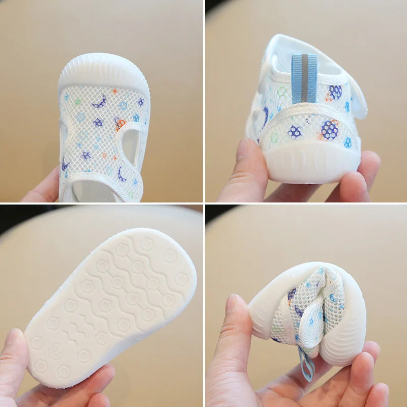 Baby Mesh Velcro Sandals | Soft Sole Summer First Walker Shoes