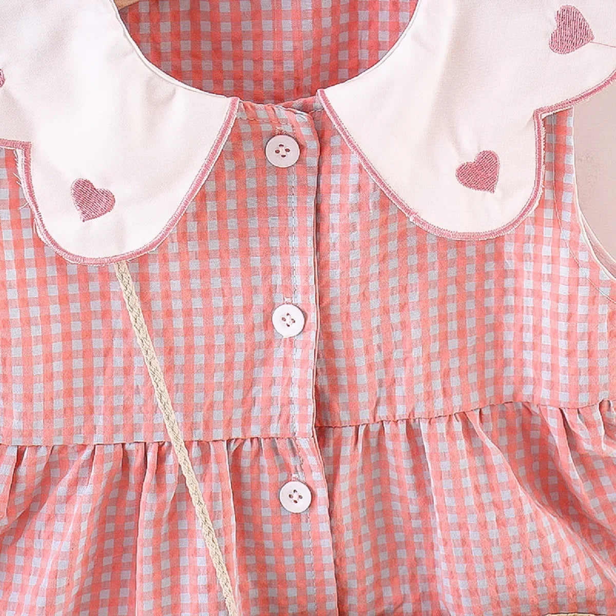 Baby Girl Pink Gingham Dress with Bag | Cute Summer Toddler Outfit Set