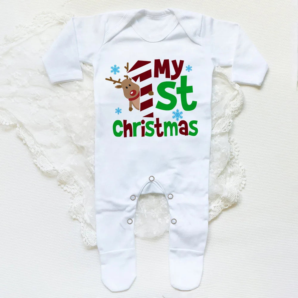 My First Christmas Baby Romper - Christmas Design