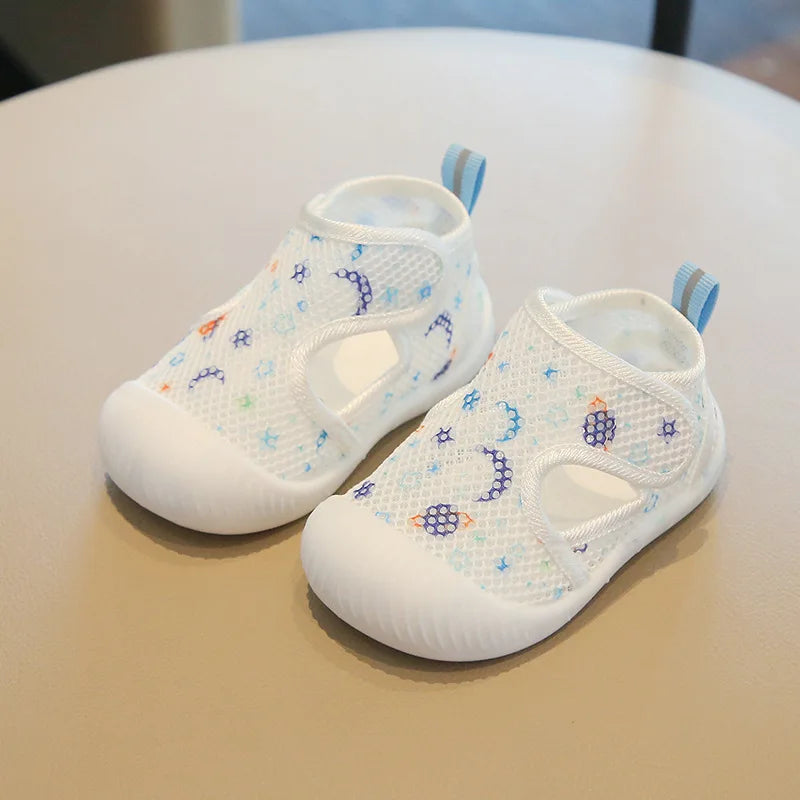 Baby Mesh Velcro Sandals | Soft Sole Summer First Walker Shoes