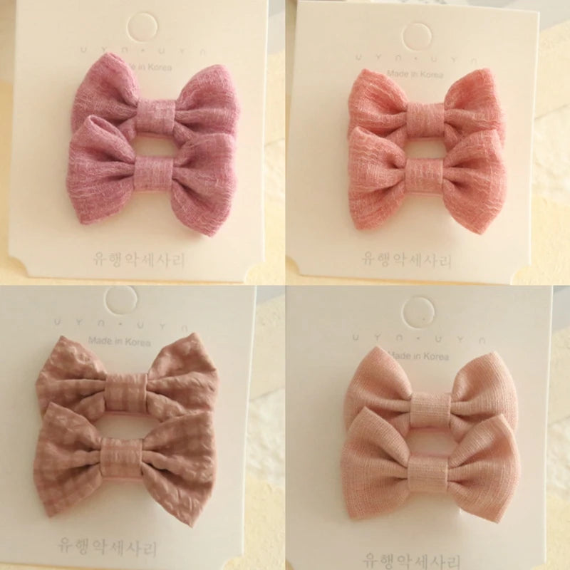 Baby Girl Hair Bows Set – Soft Fabric Clips for Newborns & Toddlers | Neutral & Floral Infant Hair Accessories (Copy)
