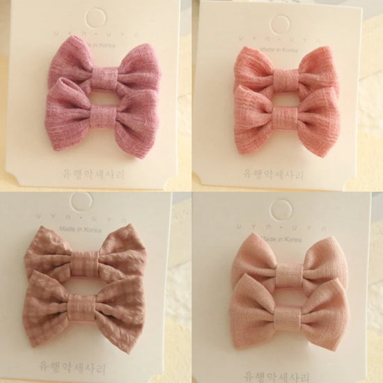 Baby Girl Hair Bows Set – Soft Fabric Clips for Newborns & Toddlers | Neutral & Floral Infant Hair Accessories (Copy)