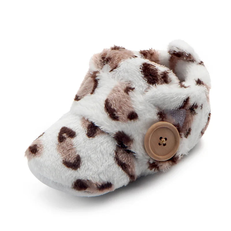 Cute Baby Girl Boy Casual Shoes Warm Plush Mutilcolor Lovely Soft Soled Walking Shoes Fashion Design Infant Shoes First Walkers