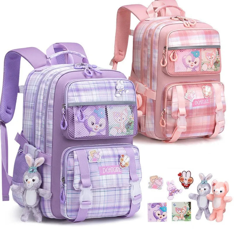 Large-capacity Cute Multi-Pocket Nylon Backpack