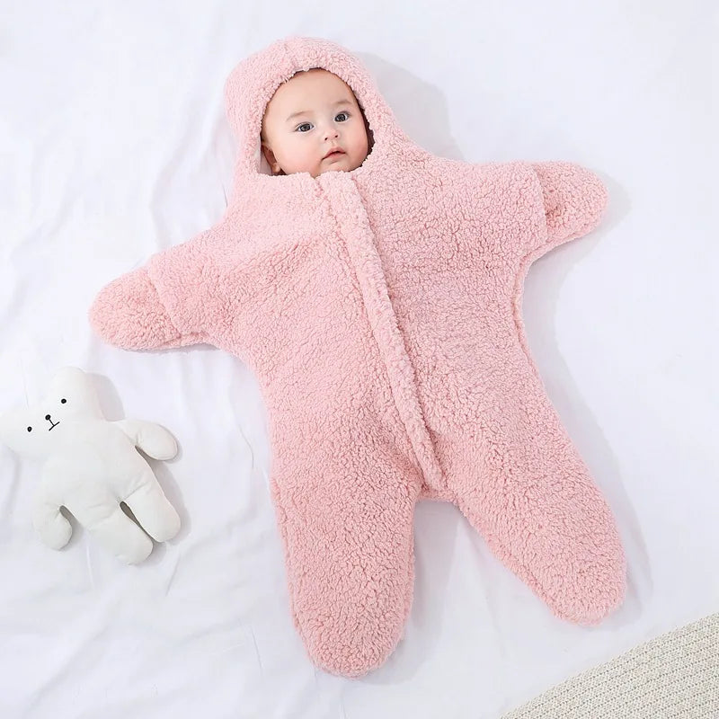 Starfish Hooded Baby Romper – Long Sleeve Newborn Jumpsuit | Toddler One Piece Bodysuit Outfit