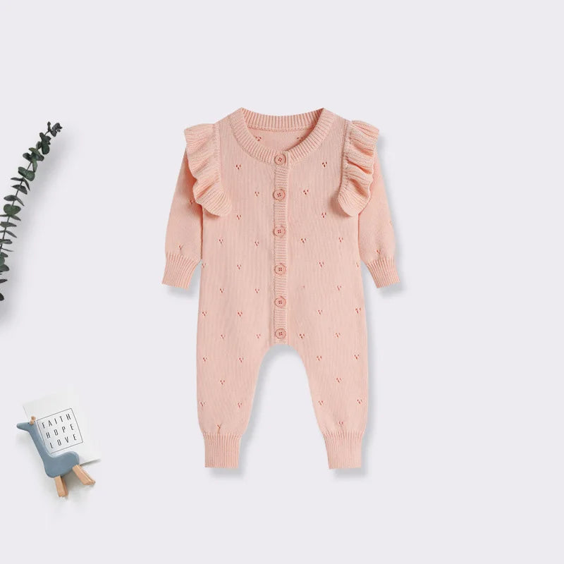 Newborn Knit Romper | Soft Cozy Baby Outfit