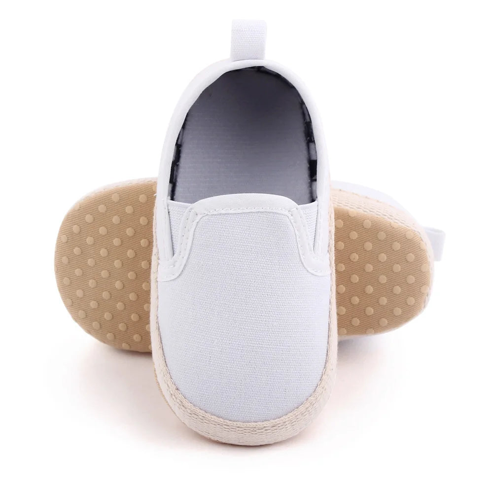 Baby Slip On Canvas Shoes | Soft Sole Toddler First Walker Sneakers