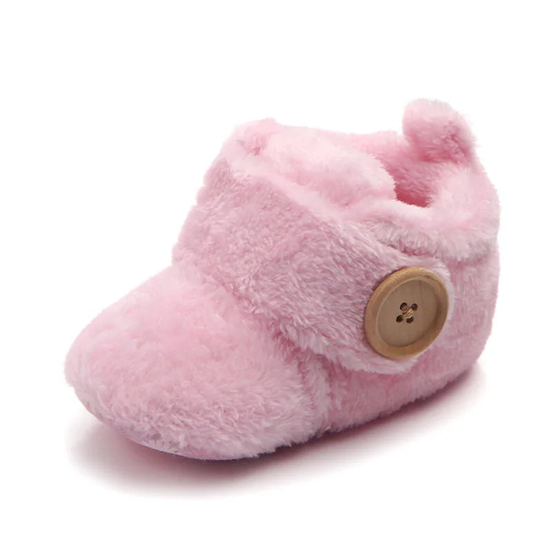 Cute Baby Girl Boy Casual Shoes Warm Plush Mutilcolor Lovely Soft Soled Walking Shoes Fashion Design Infant Shoes First Walkers