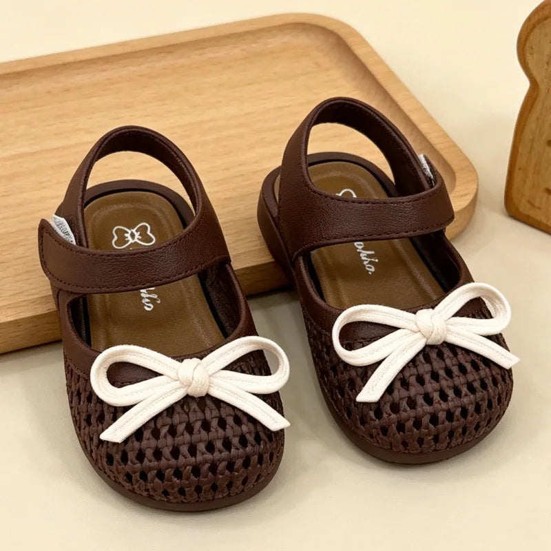Breathable Baby Mary Jane Shoes | Bow Toddler Flats