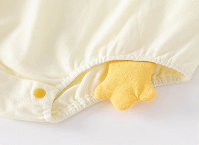 Baby Unisex Romper Set with T-Shirt | Cute Duck Overalls Outfit
