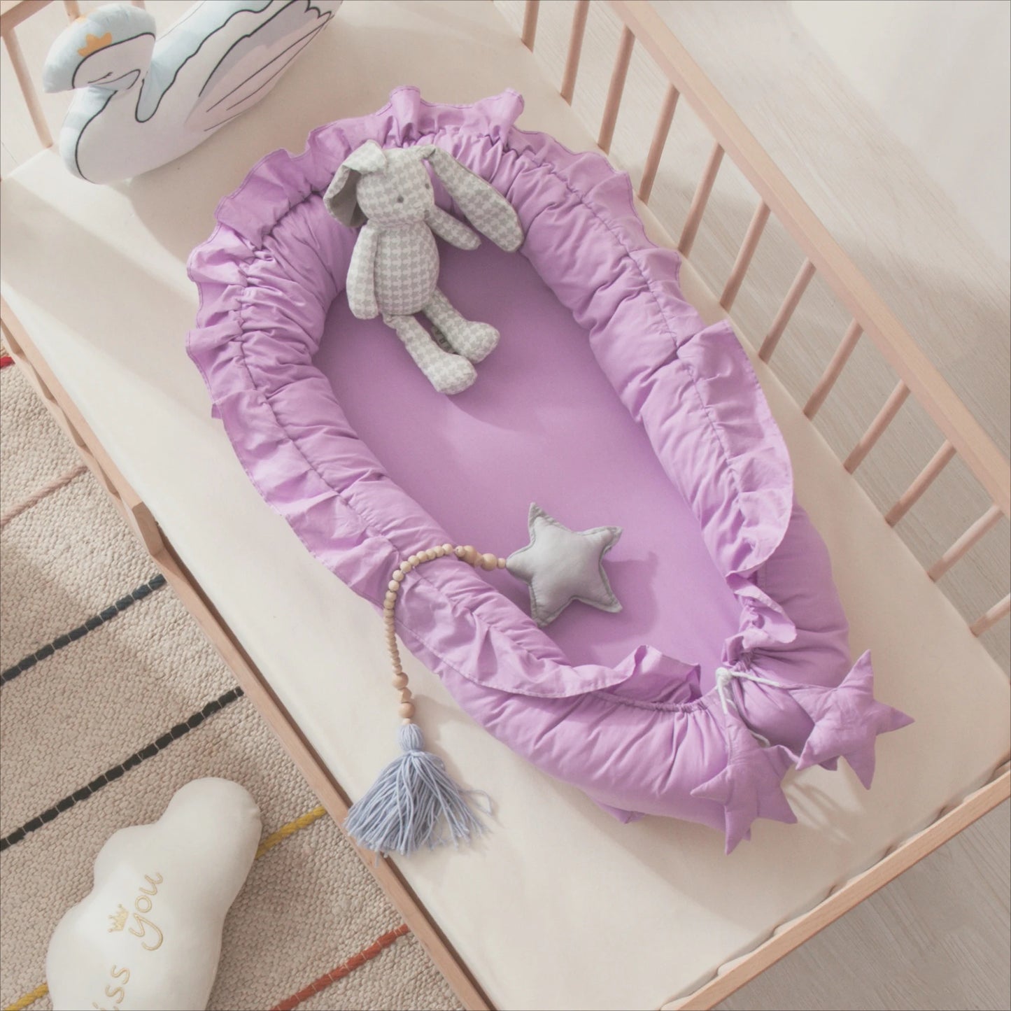Baby Nest Lounger | Portable Newborn Baby Nest Bed & Sleep Cushion