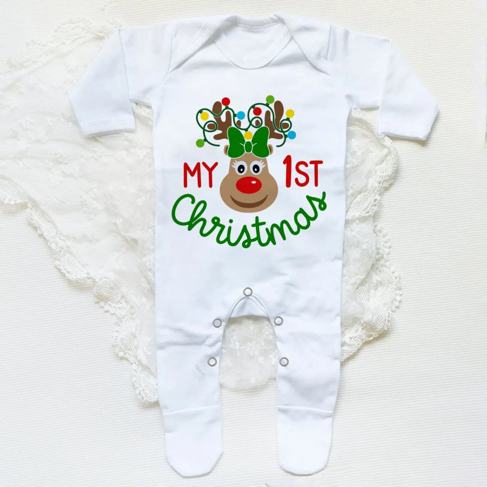 My First Christmas Baby Romper - Christmas Design
