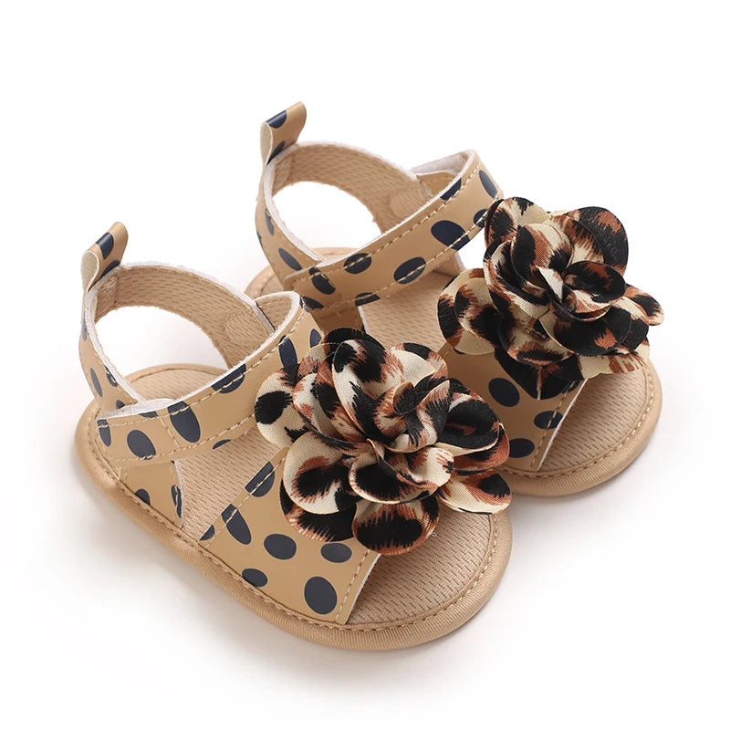 Baby Girl Leopard Print Shoes – Animal Print Soft Sole First Walkers