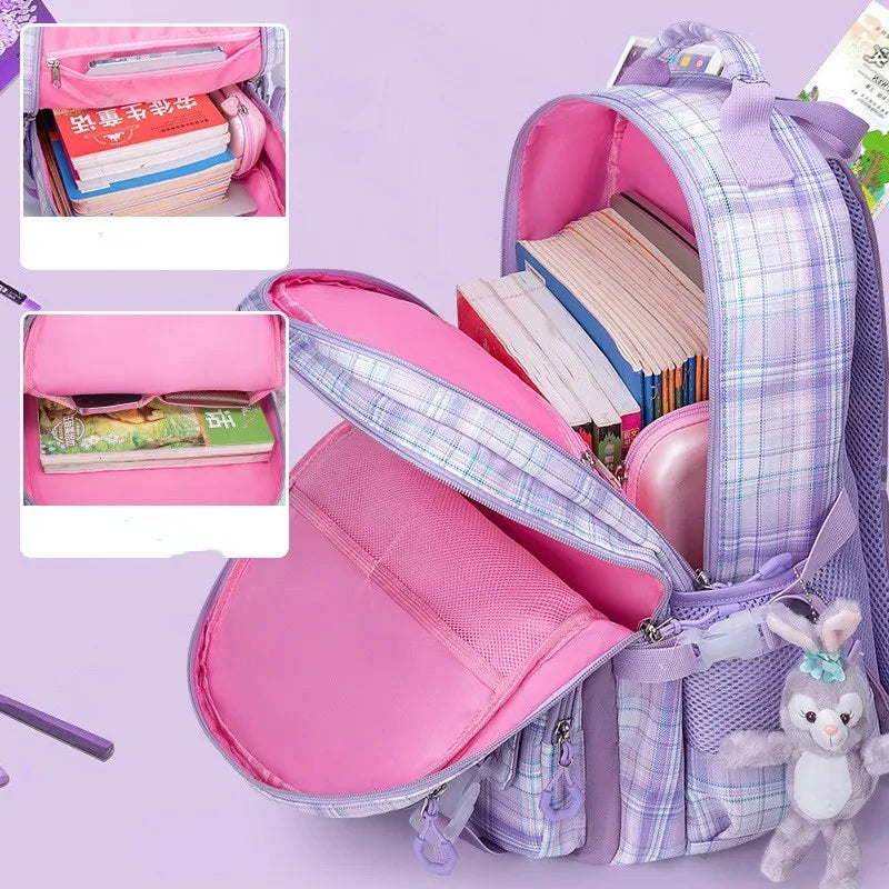 Large-capacity Cute Multi-Pocket Nylon Backpack