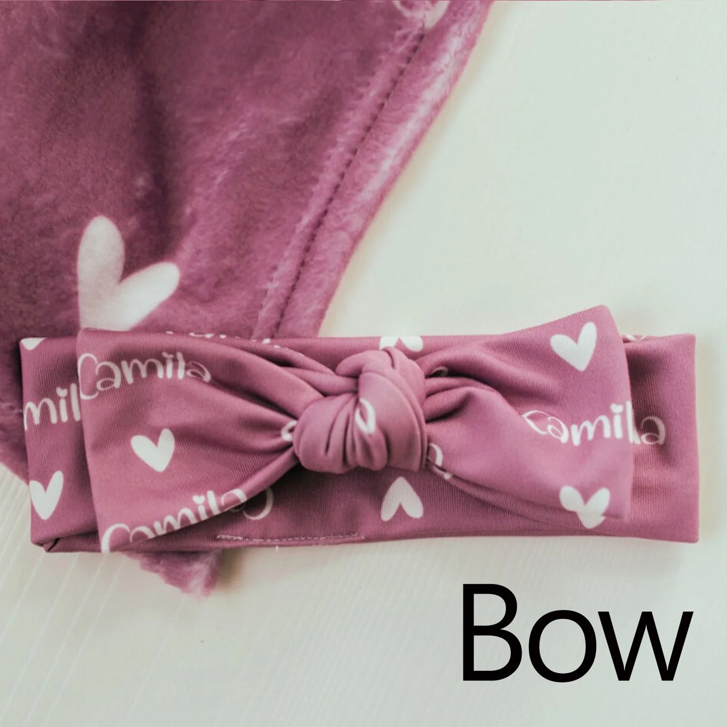 Personalized Baby Name Blanket, Hat & Bow Set – Custom Newborn Gift