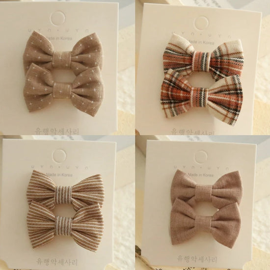 Baby Girl Hair Bows Set – Soft Fabric Clips for Newborns & Toddlers | Neutral & Floral Infant Hair Accessories (Copy)