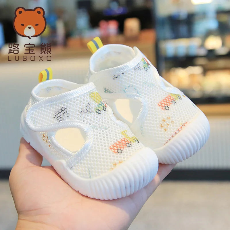 Baby Velcro Sandals | Mesh Soft Sole First Walker Shoes