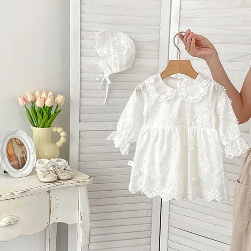 Baby Girl Lace Romper | Newborn Vintage Princess Outfit